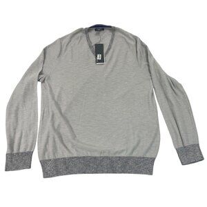 Kenneth Cole Reaction Mens V-Neck Grey Sweater Sz XL - New